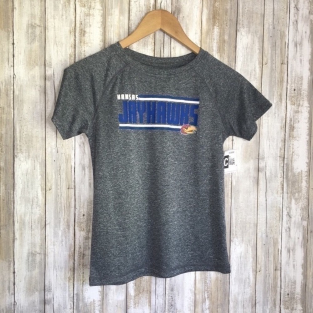 NCAA Kansas Jayhawks Boys Grey Tee